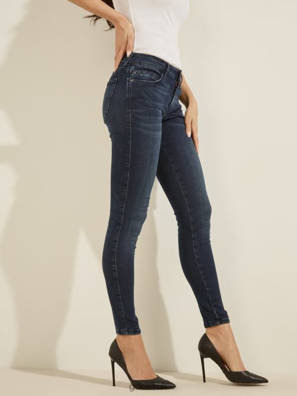 GUESS Women Sexy Curve Mid-Rise Jeans Luxe Medium Wash Apparel V28V6187