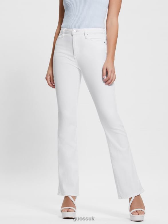 GUESS Women Sexy Flared Jeans Pure White Apparel V28V624
