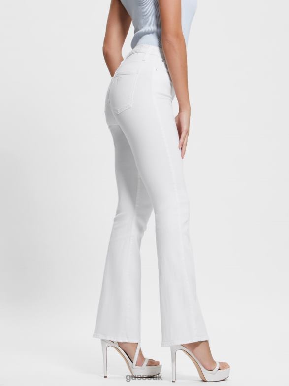 GUESS Women Sexy Flared Jeans Pure White Apparel V28V624