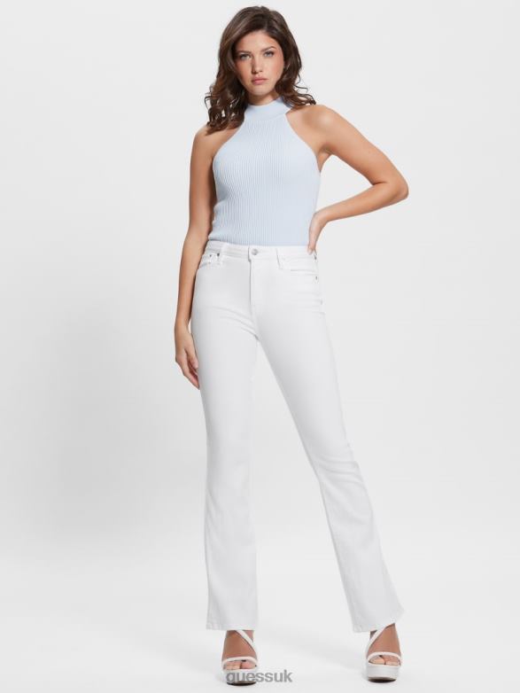 GUESS Women Sexy Flared Jeans Pure White Apparel V28V624