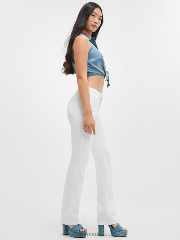 GUESS Women Sexy Straight Jeans Pure White Apparel V28V621