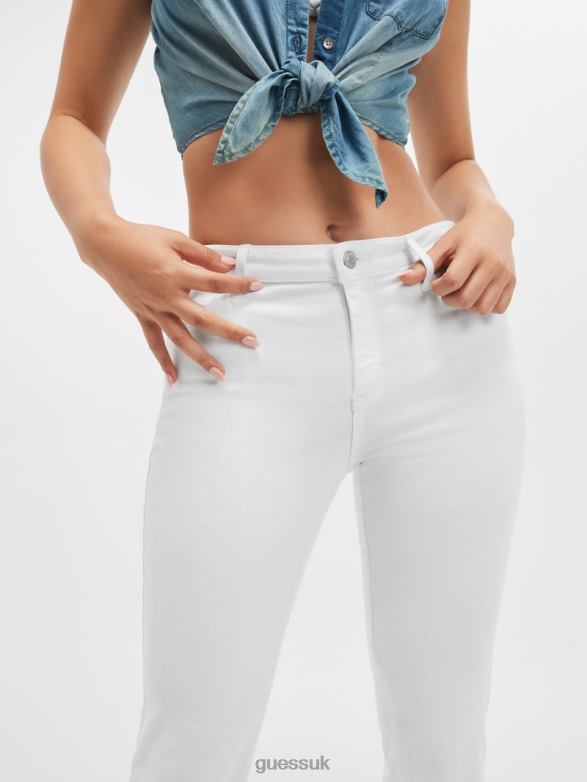 GUESS Women Sexy Straight Jeans Pure White Apparel V28V621