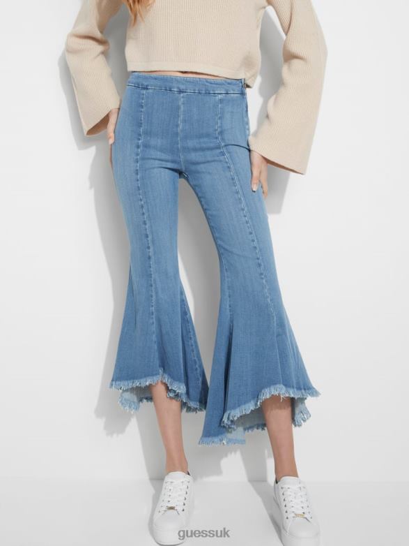 GUESS Women Sofia 1981 High-Rise Flared Jeans Sofia Wash Apparel V28V62