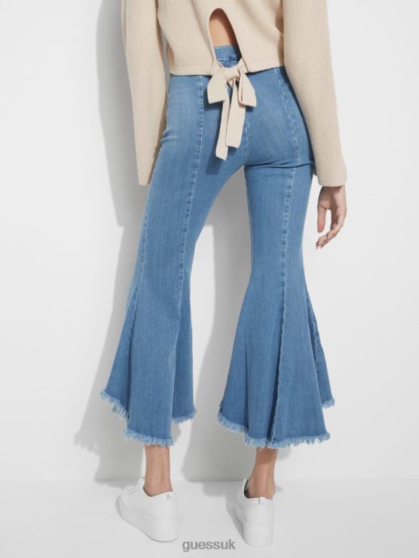 GUESS Women Sofia 1981 High-Rise Flared Jeans Sofia Wash Apparel V28V62