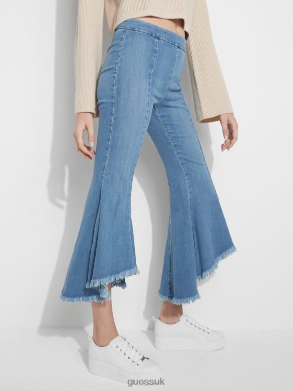 GUESS Women Sofia 1981 High-Rise Flared Jeans Sofia Wash Apparel V28V62