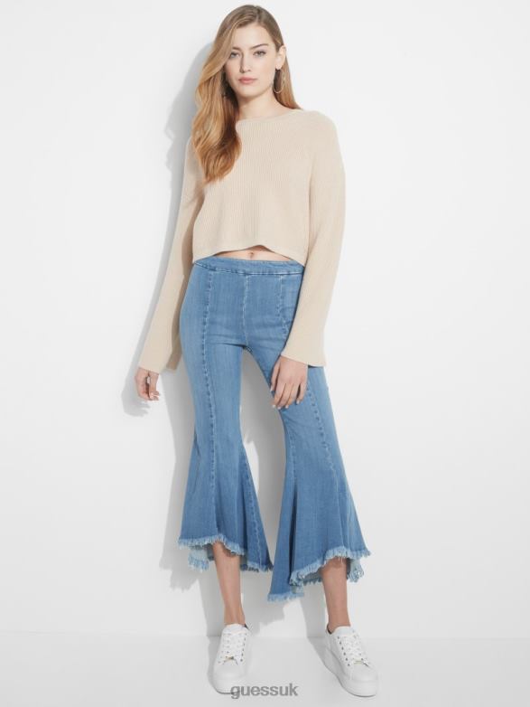 GUESS Women Sofia 1981 High-Rise Flared Jeans Sofia Wash Apparel V28V62