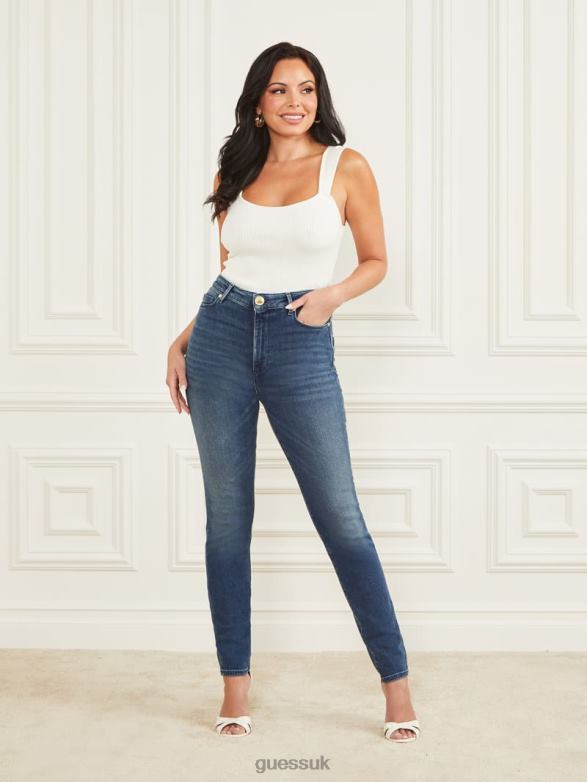 GUESS Women Stiletto No.97 Jean Night Blue Wash Apparel V28V6103