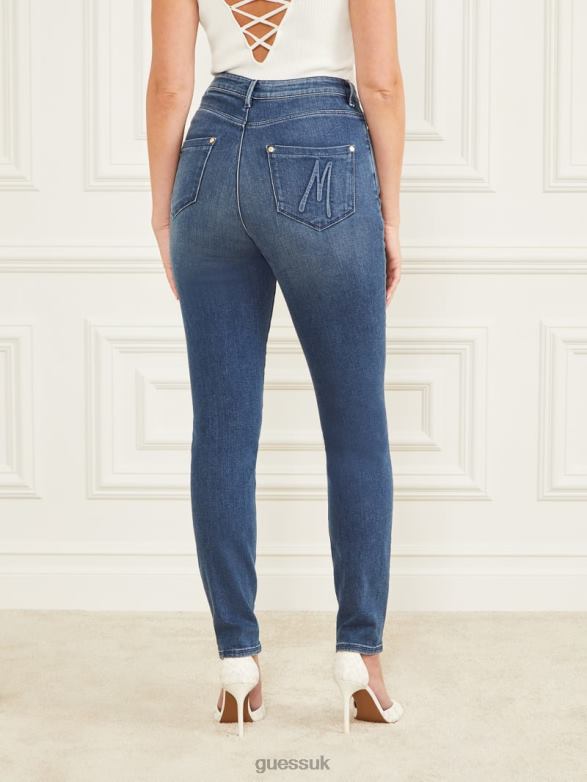 GUESS Women Stiletto No.97 Jean Night Blue Wash Apparel V28V6103