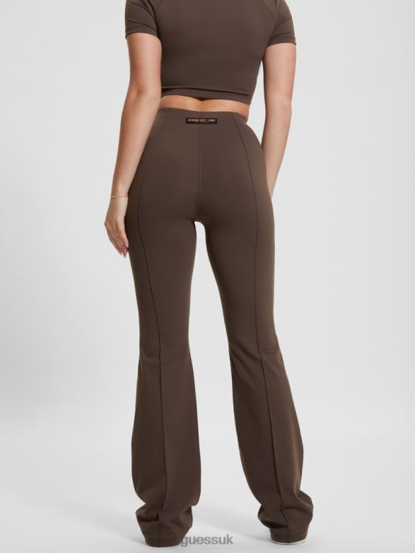 GUESS Women Aggie Flare Leggings Dark Coffee Apparel V28V62055