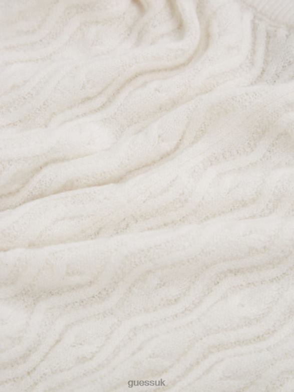 GUESS Women Blaire Wool-Blend Cable Leggings Dove White Apparel V28V62328