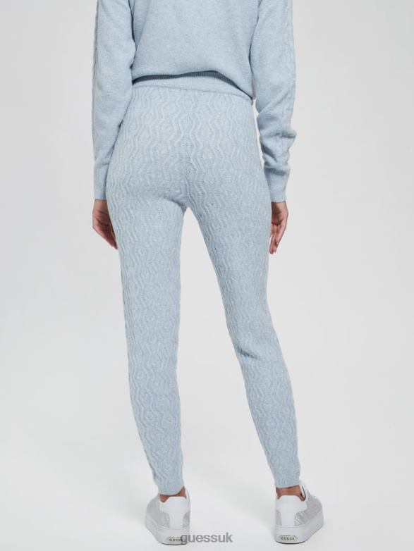 GUESS Women Blaire Wool-Blend Cable Leggings Sky Dusk Apparel V28V62156
