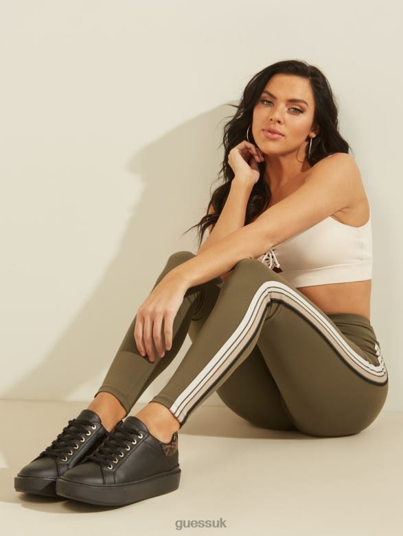 GUESS Women Brittany Leggings Green Canteen Apparel V28V62523