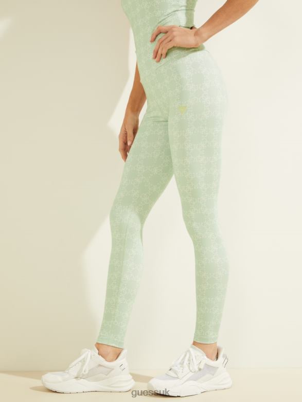 GUESS Women Caitlin Logo Leggings 4G Logomania Cold Dew Apparel V28V62210