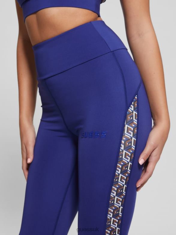 GUESS Women Eco Debra Logo Leggings Admiral Blue Apparel V28V62410