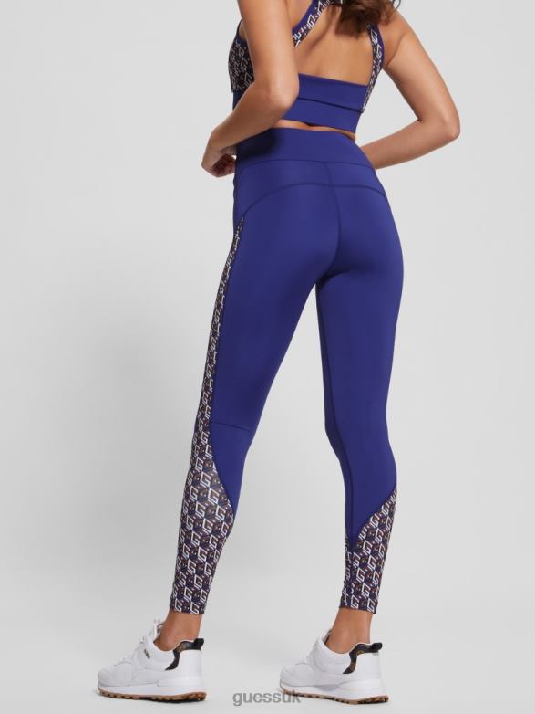 GUESS Women Eco Debra Logo Leggings Admiral Blue Apparel V28V62410