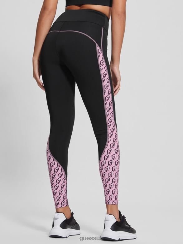 GUESS Women Eco Debra Logo Leggings Black Apparel V28V62302