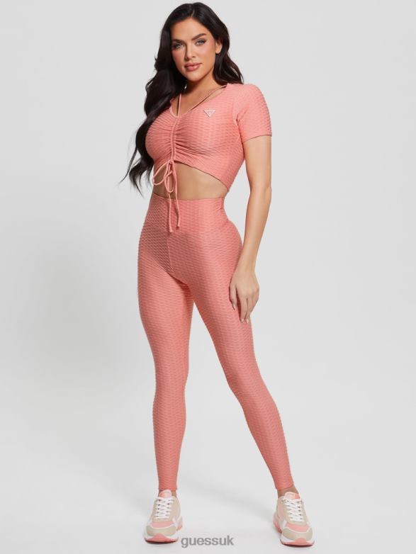 GUESS Women Eco Delma Active Leggings Haute Pink Apparel V28V62083
