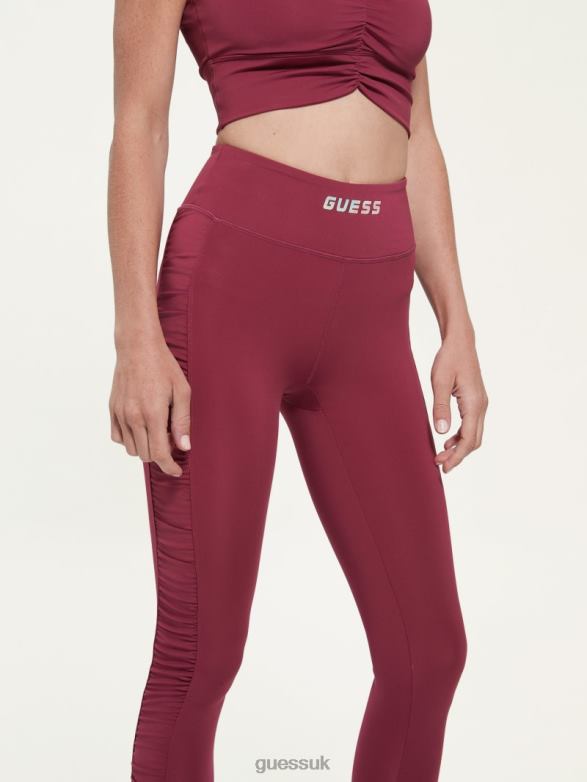 GUESS Women Eco Elise Active Leggings Purple Petal Apparel V28V62366