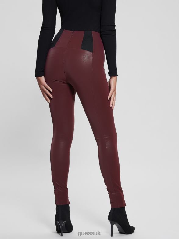 GUESS Women Katt Corset Leggings Mystic Wine Apparel V28V62409