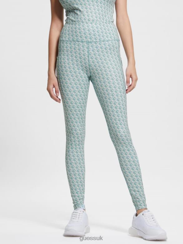 GUESS Women Logomania Leggings Small Gj Petroleum Apparel V28V62299