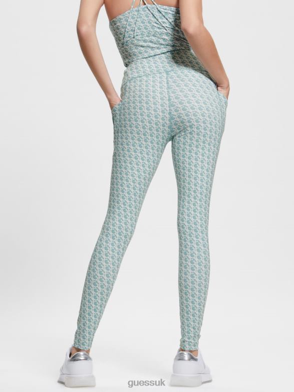 GUESS Women Logomania Leggings Small Gj Petroleum Apparel V28V62299