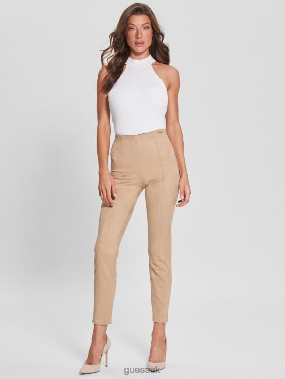 GUESS Women Maya Faux-Suede Leggings Mountain Honey Apparel V28V62030