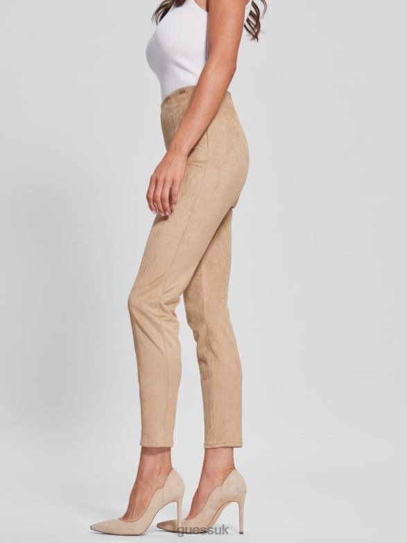 GUESS Women Maya Faux-Suede Leggings Mountain Honey Apparel V28V62030
