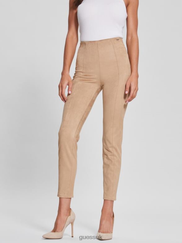 GUESS Women Maya Faux-Suede Leggings Mountain Honey Apparel V28V62030