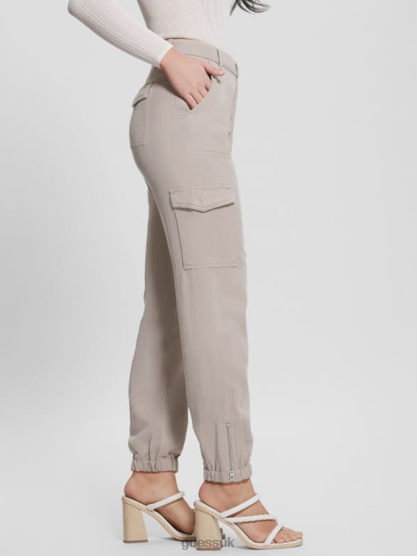 GUESS Women Bowie Chino Cargo Pants Pasadena Stone Multi Apparel V28V62149