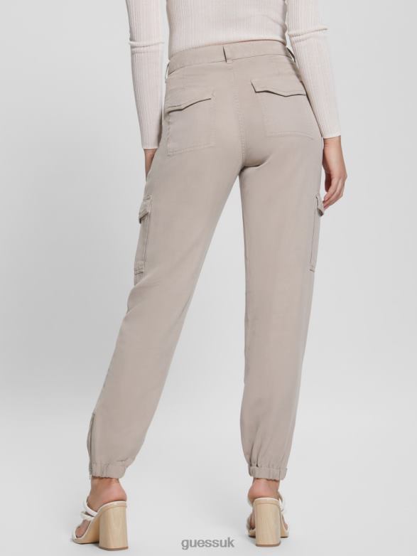 GUESS Women Bowie Chino Cargo Pants Pasadena Stone Multi Apparel V28V62149