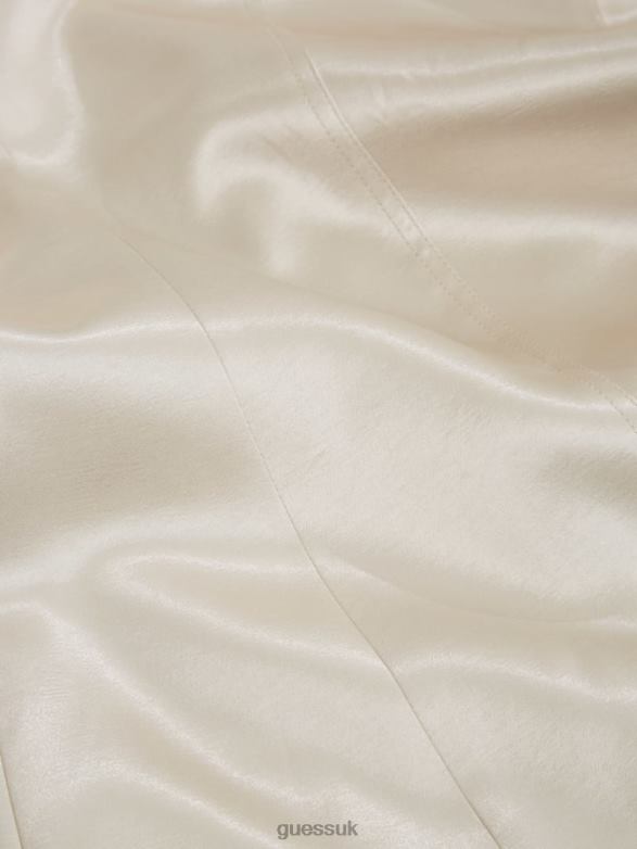 GUESS Women Brisilda Satin Pants Pearl Oyster Apparel V28V62237