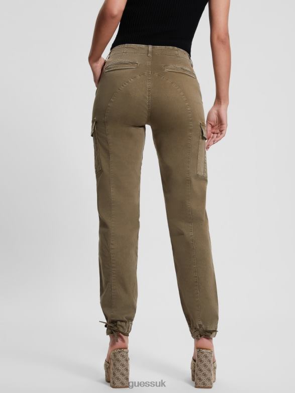 GUESS Women Cheri Cargo Pants Desert Green Apparel V28V62032