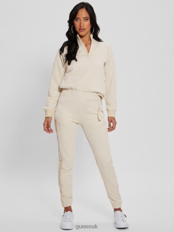 GUESS Women Darla Logo Long Pants Gj Beige Jacquard Apparel V28V62057
