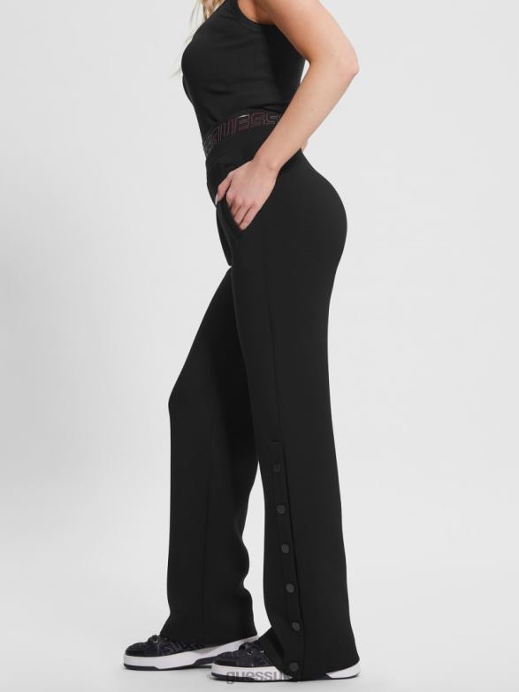 GUESS Women Eco Aletha Scuba-Knit Active Pants Black Apparel V28V62040