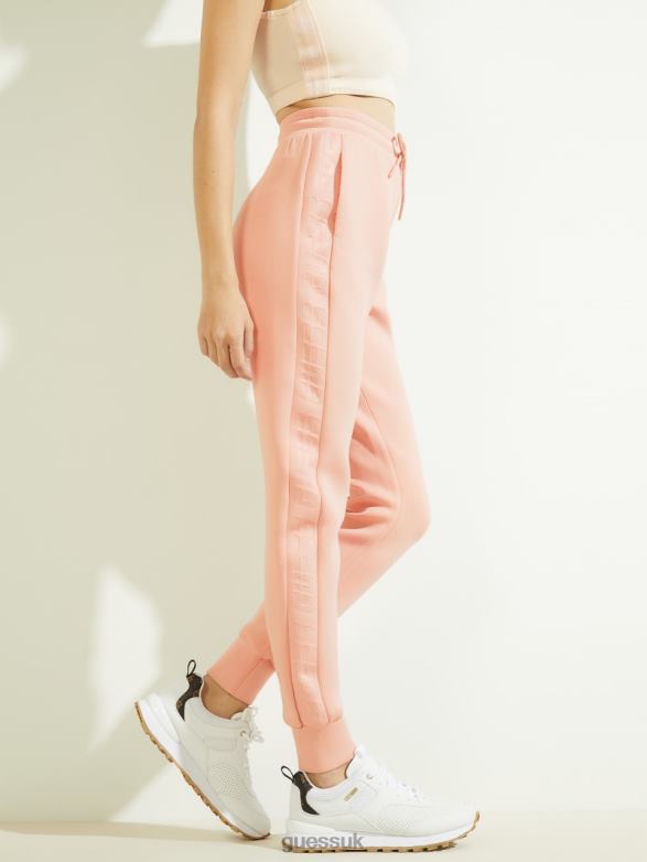 GUESS Women Eco Allie Scuba Cuff Pants Rose Bliss Apparel V28V62335