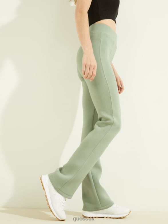 GUESS Women Eco Allie Wide-Leg Pants Salvia Green Apparel V28V62496