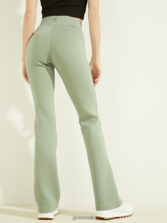 GUESS Women Eco Allie Wide-Leg Pants Salvia Green Apparel V28V62496