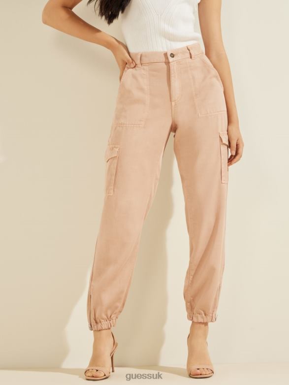GUESS Women Eco Bowie Cargo Chino Light Rum Multi Apparel V28V62009