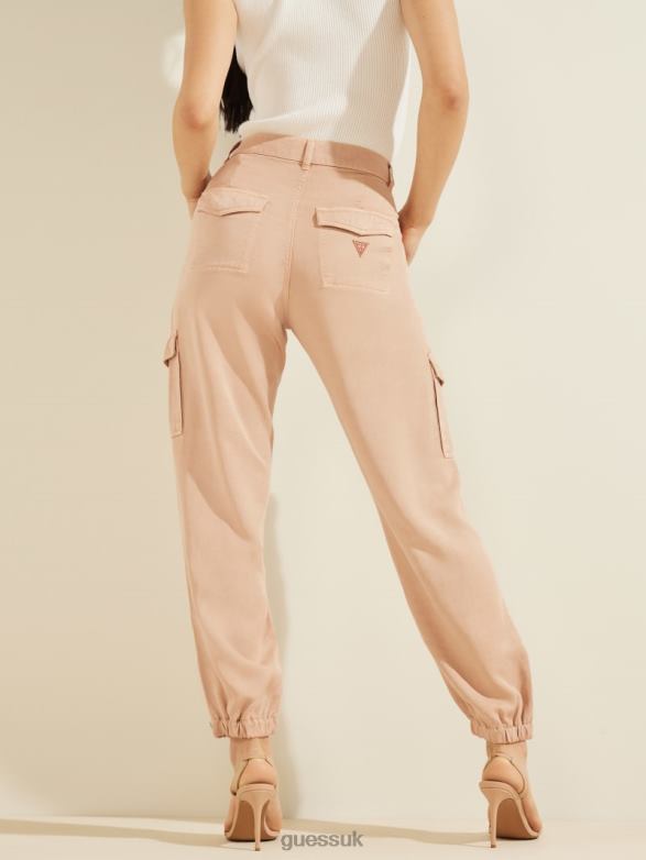 GUESS Women Eco Bowie Cargo Chino Light Rum Multi Apparel V28V62009