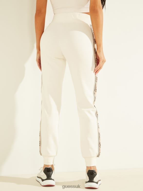GUESS Women Eco Britney Logo Tape Joggers Ocean Salt Apparel V28V62215
