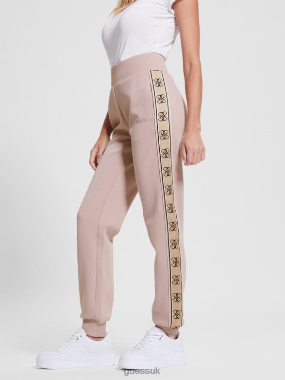GUESS Women Eco Britney Logo Tape Joggers Posh Taupe Apparel V28V62231