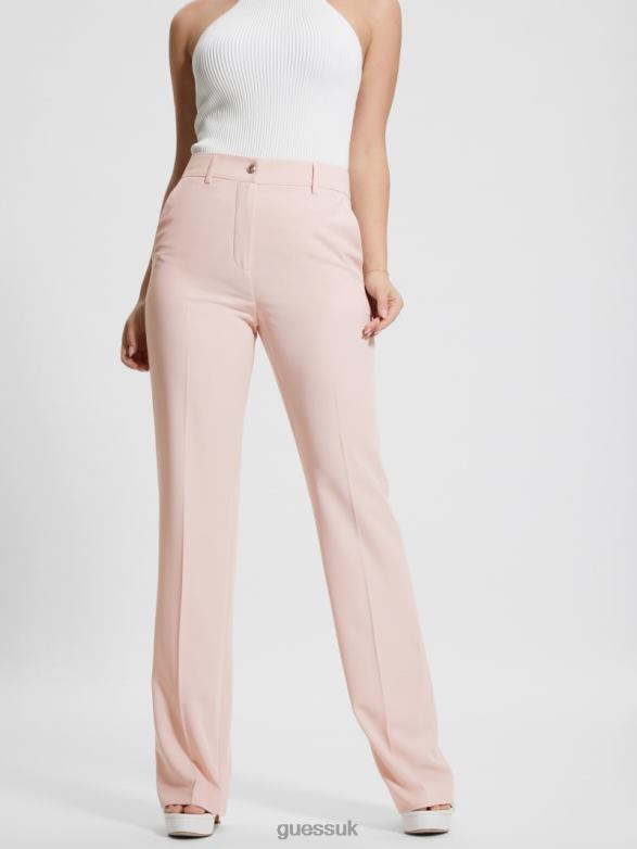 GUESS Women Eco Carla Straight Pant Dolly Pink Apparel V28V62008