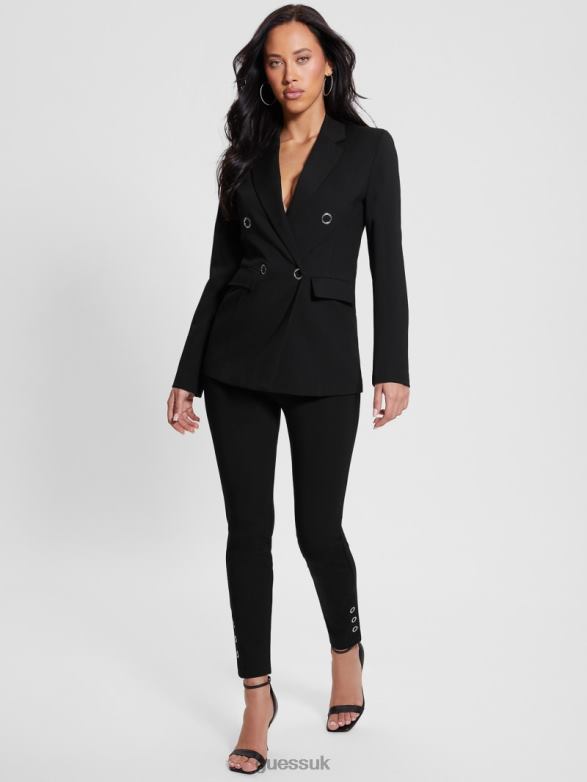 GUESS Women Eco Claudia Ring Ankle Pant Black Apparel V28V62012