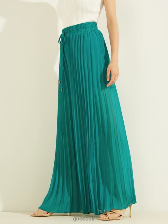 GUESS Women Eco Sveva Pants Jeweled Teal Apparel V28V62243