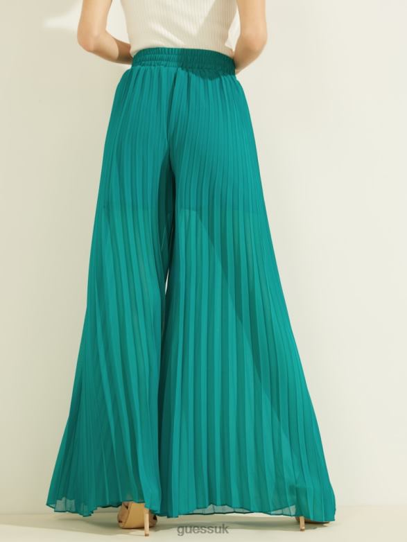GUESS Women Eco Sveva Pants Jeweled Teal Apparel V28V62243