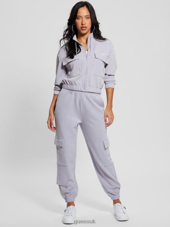 GUESS Women Euphemia Cargo Sweatpants Glacier Sea Blue Apparel V28V62122