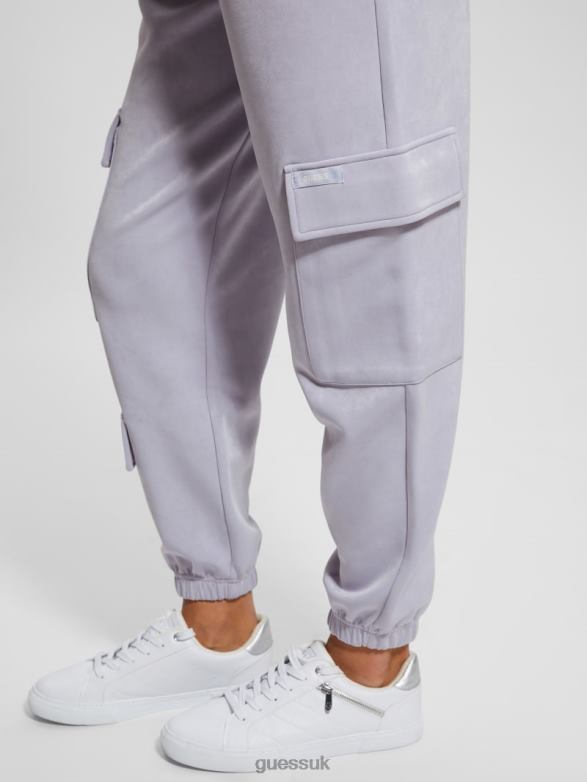 GUESS Women Euphemia Cargo Sweatpants Glacier Sea Blue Apparel V28V62122
