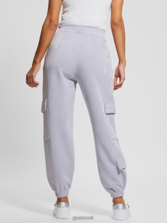 GUESS Women Euphemia Cargo Sweatpants Glacier Sea Blue Apparel V28V62122