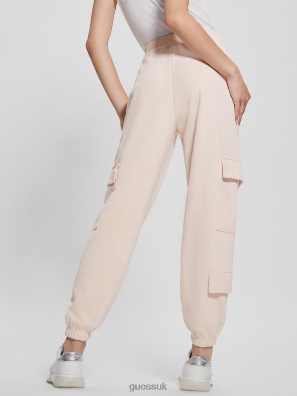 GUESS Women Euphemia Cargo Sweatpants Neutral Milk Apparel V28V62114