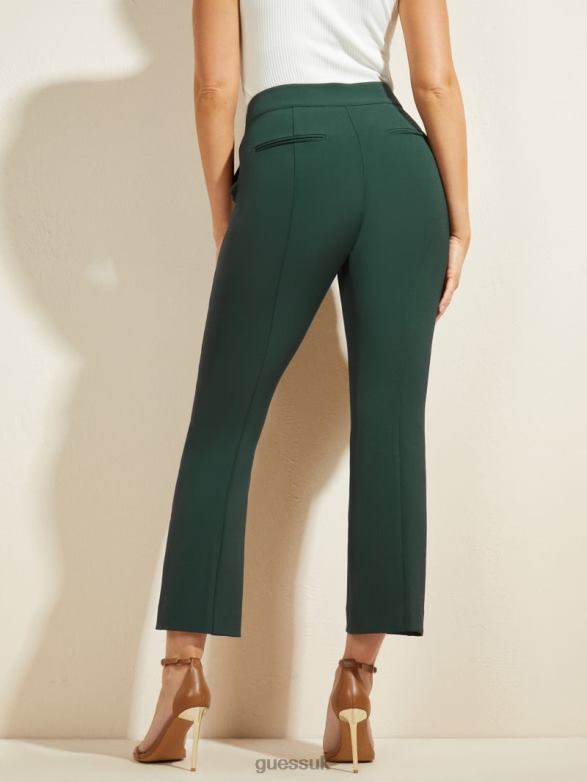 GUESS Women Evelyn Cropped Pant Chenille Green Apparel V28V62224